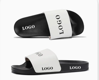 Sandales personnalisées pour hommes, imprimées en 3D, en caoutchouc PVC, antidérapantes, avec logo