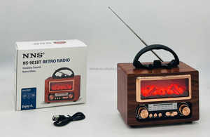 <span class=keywords><strong>Radio</strong></span> rétro ELETREE NS-901BT avec haut-parleur, Bluetooth, USB, TF, FM, AM, SW, <span class=keywords><strong>radio</strong></span> portable en bois, lumière LED effet flamme - Product Image 2