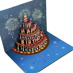 <span class=keywords><strong>Carte</strong></span> de vœux <span class=keywords><strong>musicale</strong></span> 3D LED faite à la main 'Joyeux <span class=keywords><strong>anniversaire</strong></span>' style pop-up enregistrement vocal cadeau de Noël artisanat papier - Product Image 6