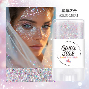 Barra de Brillo Corporal de Marca Privada, Gel Facial con Brillo, Maquillaje con Brillo Metálico, Barra de Brillo con Destellos de Sirena - Product Image 6