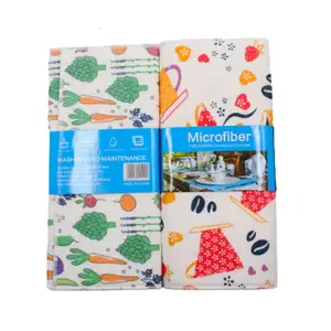 Wholesale Custom Orange Printed High Absorbent Sublimation Polyester Flour Sack Blank Kitchen Tea Towel