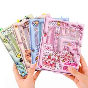 SWA0910 Plastic School Supplies Wholesale <b>Stationery</b> <b>Set</b> for School Note Book Pen <b>Set</b> Gifts for <b>Kids</b> - Product Image 1