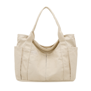 Sac à main vintage en toile pour femme, simple, uni, moderne, pour épaule - Product Image 5