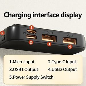 Batería Externa M-Queen 5V3A Pd20w de Carga Rápida, Batería Portátil de 20000 mAh, Cargador Portátil con Logotipo Personalizado, Powerbank de 10000 - Product Image 2