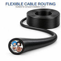 Kabel Tembaga Fleksibel RVV 4 Inti 300/500V Berisolasi dan Berlapis PVC, Kabel Kontrol Ukuran 4x1.5mm2 4x2.5mm2