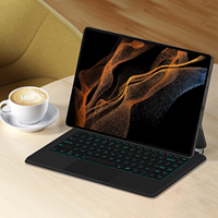 Nouveau clavier magique pour tablette IOS Tab S8 Ultra 14.6 SM-X900 SM-X906B X906, housse intelligente sans fil, clavier à ciseaux, rétroéclairage RVB, étanche, USB-C