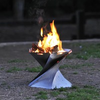 Brasero de camping robuste en métal, brûleur à bois, chauffage extérieur, four de cuisson pour barbecue