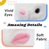 Lapin en peluche électronique interactif pour animaux de compagnie avec sons et nez Twitch cadeau pour les tout-petits anniversaire