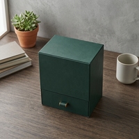 Boîte d'expédition de luxe écologique tendance en forme de tiroir magnétique en carton ondulé avec bordure dorée et impression en relief