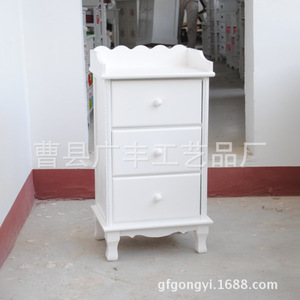 <b>White</b> Solid Wood <b>Drawer</b> Cabinet 36x30x78cm Minimalist Design Kids Bedroom <b>Storage</b> Unit - Product Image 2
