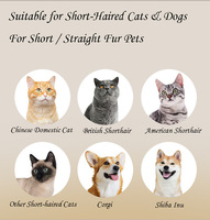 Peigne démêlant pour animaux de compagnie, pour taches de larmes, pour chats et chiens, en acier inoxydable, à dents fines, avec manche en plastique noir, peigne anti-puces pour menton, brosse de nettoyage, Fashion Home