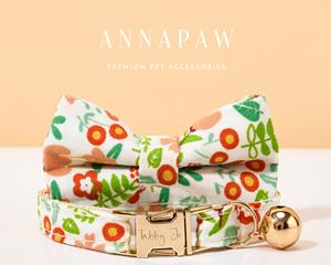 Personalizado rojo, hecho a mano floral gato collares regalos de cumpleaños, collar de perlas correa de mascota regalo para ella - Product Image 2