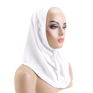 HZM-26144 Foulard Châle pour Femmes de Malaisie et d'Indonésie, Sous-Hijab Uni, <span class=keywords><strong>Bonnet</strong></span> Hijab Instantané - Product Image 2