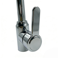 Robinet de cuisine monocommande monofilaire en alliage de zinc chromé, à poser sur plan, eau chaude et froide, pour évier, fabrication directe usine OEM ODM