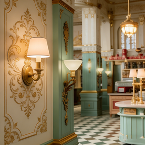 Oymalı Camlı Vitrin, Işıklar ve Dahili Aydınlatmalı Raflarla Lüks Fransız Pastanesi Sergi Bölgesi - Product Image 3