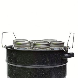 Support de cuisson vapeur multifonction en acier inoxydable pour bocaux de conserve avec poignées pliables profilées - Product Image 3