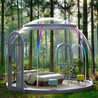 Tente Igloo Dôme Géodésique Mobile d'Extérieur Robuste en Polycarbonate PC Transparent pour Restaurant Salon Professionnel Haute Résistance au Feu