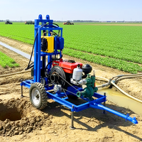 Foreuse mobile pour puits d'eau, directement de l'usine, profondeur 100m, pour l'approvisionnement en eau et l'irrigation rurale, petite machine de forage portable 35HP