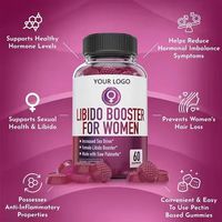 Gommes Véganes à la Maca avec Extrait de Palmier Nain 60 mg Vitamines Stimulantes de Libido Féminine Soutiennent des Niveaux Hormonaux Sains Bonbons
