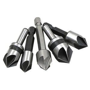 Jeu de forets fraiseurs pour acier, 12-16 mm, tige hexagonale, cinq cannelures, outil de chanfreinage - Product Image 5