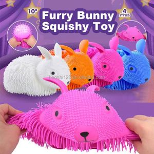Glowing Fluffy Furry Dog Cat Rabbit Squeeze <b>Squishy</b> Toy Luminous Stress Relief Decompression Fidget Toy for Kids Adults - Product Image 3