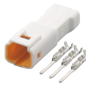 Konektor Tahan Air <span class=keywords><strong>JST</strong></span> 03T-JWPF 3Pin Male, Housing Konektor Listrik untuk Mobil, Sepeda Motor & Kendaraan Off-Road - Product Image 1