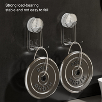 Crochets muraux de rangement sans perçage à ventouse, supports transparents en PET pour salle de bain et cuisine, crochet à vide détachable, logo personnalisé