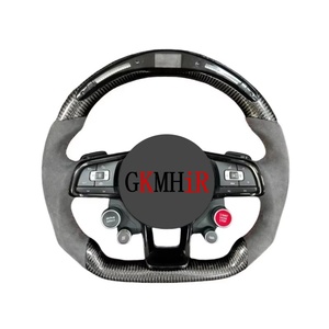 Volant en Fibre de Carbone Cuir et Daim pour <span class=keywords><strong>Volkswagen</strong></span> <span class=keywords><strong>Golf</strong></span> 7 7.5 GTI GTD <span class=keywords><strong>GTE</strong></span> R 2013-2020 Polo GTI Tiguan Passat DSG - Product Image 6
