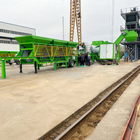 Maquinaria de carretera Nuevo diseño 60TON Mini planta de asfalto móvil para la venta
