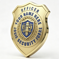 Insignia de Equipo de Bomberos Personalizada, Chapada en Oro, Esmalte Duro, Relieve 3D, Insignia de Honor e Identidad para Uniforme