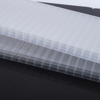 Panneau de toiture en polycarbonate alvéolaire transparent résistant aux UV à 4 parois pour véranda, lucarne, auvent - Vente en gros - Usine OEM