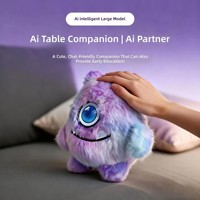 Boneka AI Cerdas Berbicara, Mainan Plush dengan Mata LED, Teman Emosional, Robot Hewan Peliharaan Elektronik, Musik dan Vokalisasi