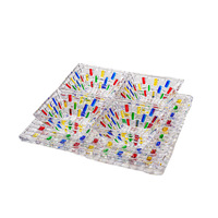 Ensemble de bols à fruits carrés minimalistes nordiques peints, plateau de service, assiette à collation, motif uni, pour la maison, le salon, assiette à fruits secs