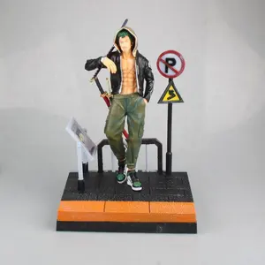 28CM GK Anime Einteilige Mode Roronoa Zoro Action figur 1/6 PVC Kollektion Modell puppe