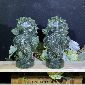 Vente chaude <span class=keywords><strong>prix</strong></span> usine cristal décoration naturel cristal naturel Xiuyan Jade <span class=keywords><strong>hippocampe</strong></span> sculpture pour cadeau - Product Image 3
