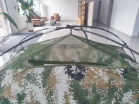 Tente de camping portable, imperméable, camouflage/verte, pour une personne, pour activités de plein air