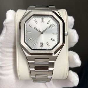 Reloj de Pulsera Hexadecagonal Ultrafino de Diseño Único y Personalizado de Marca OEM, Relojes de Cuarzo Azul Claro de Lujo para Hombre - Product Image 4