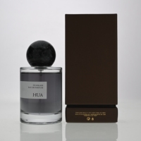 Flacon de parfum rond en verre 30ml 50ml 100ml avec bouchon en cristal de pierre, flacon de parfum de luxe vide, emballage de parfum personnalisé