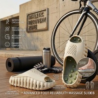 Sandales de massage athlétiques ergonomiques avec logo personnalisé, sandales de réflexologie orthopédiques pour le massage des pieds, soulagement après l'entraînement