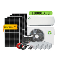 Climatisation solaire hors réseau 24 Seer Mini Split 48V Dc 18000btu 24000btu Climatisation R134A