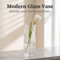 Vase de table en verre Autumn Vine, écologique, fait main, design moderne, luxe léger, sensation haut de gamme, style Ins, transparent glacier