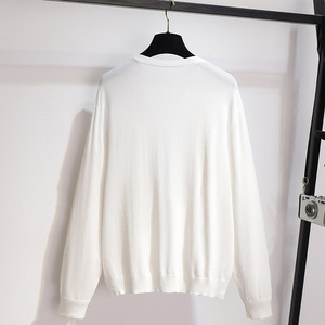 Mais recente Design Camisola <span class=keywords><strong>Cardigan</strong></span> Mulheres 2025 Novo Malha Jacquard Malhas Solto Selvagem Casaco de manga comprida - Product Image 6