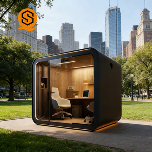 Cabines <span class=keywords><strong>de</strong></span> bureau insonorisées au design minimaliste en alliage d'aluminium moderne, bâtiments <span class=keywords><strong>de</strong></span> bureaux préfabriqués, ateliers, <span class=keywords><strong>salle</strong></span> <span class=keywords><strong>de</strong></span> <span class=keywords><strong>bain</strong></span> extérieure - Product Image 5
