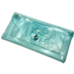 Étui à crayons créatif simple en PVC transparent, sac de rangement pliable portable pour papeterie, version populaire avec impression laser - Product Image 3