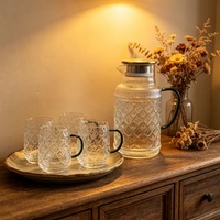 Offre Spéciale : Ensemble de Carafes à Eau Froide et à Jus en Verre Borosilicate de Haute Qualité pour la Maison