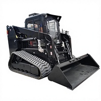 Chargeur frontal sur chenilles hydraulique puissant, chargeur frontal, 1200 kg, 1500 kg, moteur haute puissance, moteur PLC, lame à neige, commande par joystick