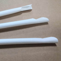 Paille blanche en forme de cuillère, diamètre 10mm, 4 couches pour l'eau glacée