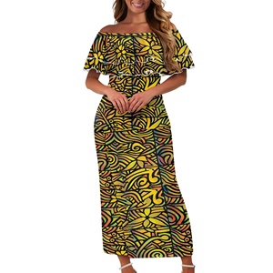 Conjunto de Vestido de <span class=keywords><strong>Dos</strong></span> <span class=keywords><strong>Piezas</strong></span> con Estampado Tradicional Dorado <span class=keywords><strong>para</strong></span> Mujer, Blusa con Volantes <span class=keywords><strong>para</strong></span> Verano, Estilo Casual <span class=keywords><strong>para</strong></span> Diario o Vacaciones - Product Image 1