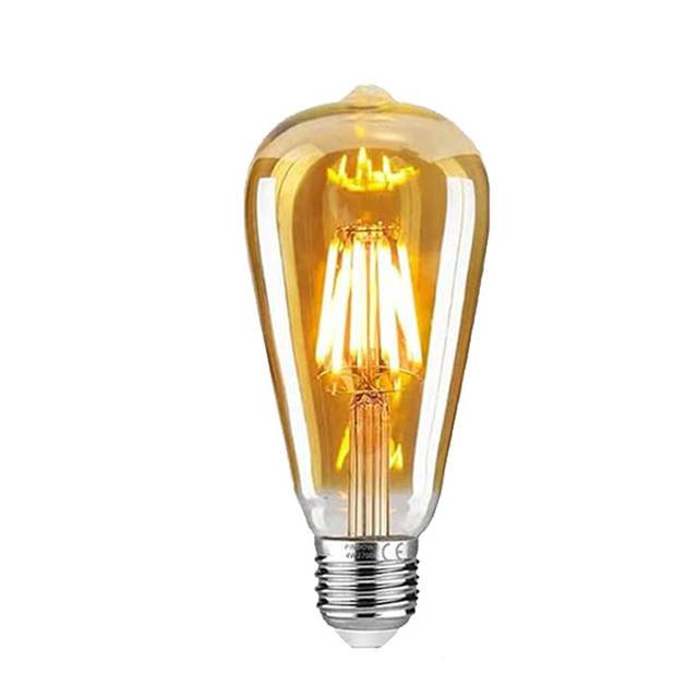 Vintage Edison Style LED Filament Bulb E14/B22 Base Aluminum Glass Indoor Decoration Light Bulb
