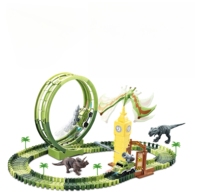 Vente en gros Dino World Track Set 96 pcs Voiture de piste de dinosaure électrique Set de jouets pour enfants